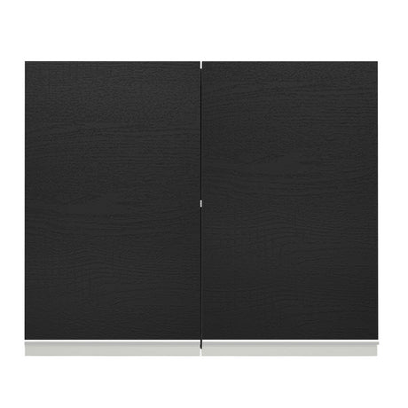 Mueble Superior de Cocina Glamy Blanco y Negro 80x66cm con Dos Entrepaños y con Dos Puertas - MUEBLES SUPERIORES DE COCINA | Bylmo