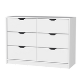 Cómoda Basilea Blanco 10.71x77.6cm de Tres Hileras con Cuatro Cajones - CAJONERAS Y COMODAS | Bylmo