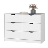 Cómoda Basilea Blanco 10.71x77.6cm de Tres Hileras con Cuatro Cajones - CAJONERAS Y COMODAS | Bylmo