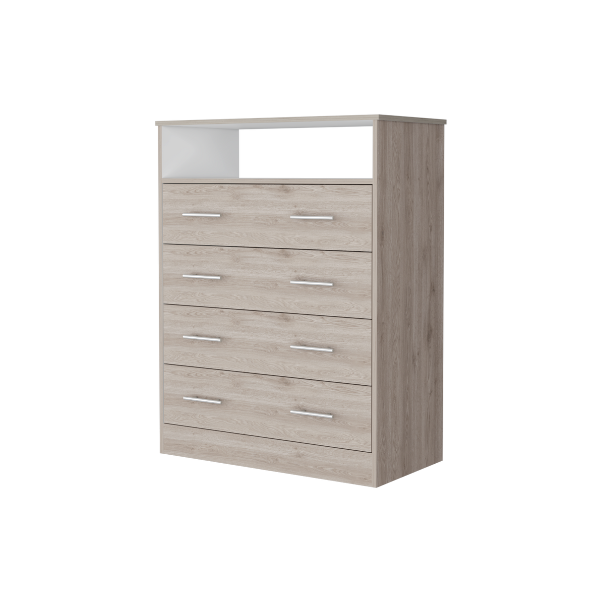 Cómoda Peru Blanco y Ceniza 84x109.6cm de Cuartro Hileras con Cuatro Cajones - CAJONERAS Y COMODAS | Bylmo