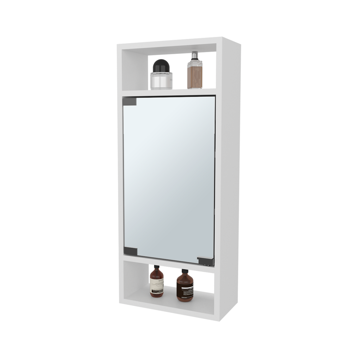 Gabinete de Baño Uros Blanco 30x71.9cm con Espejo y con Cinco Entrepaños - GABINETES DE BANHO | Bylmo