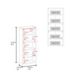 Gabinete de Baño Uros Blanco 30x71.9cm con Espejo y con Cinco Entrepaños - GABINETES DE BANHO | Bylmo