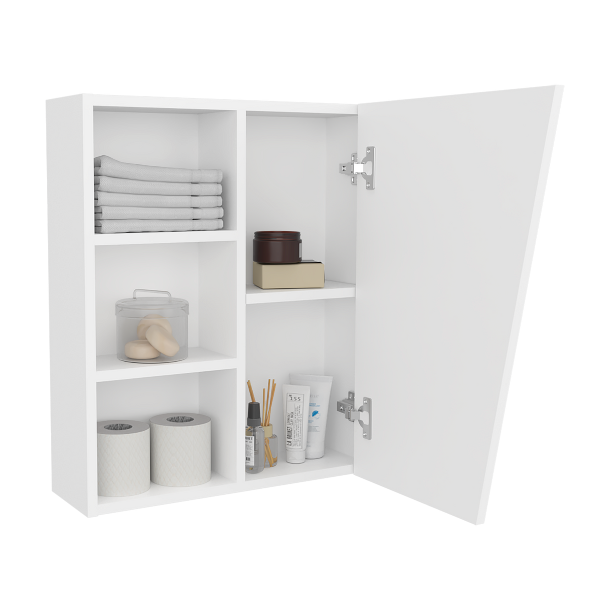 Gabinete de Baño Quintana Blanco 50x59.1cm con Espejo y con Cinco Entrepaños - GABINETES DE BANHO | Bylmo