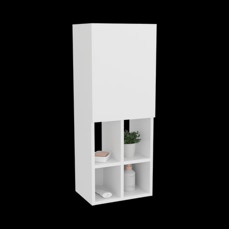 Gabinete de Baño Niwot Blanco 31x80.1cm sin Espejo y con Seis Entrepaños - GABINETES DE BANHO | Bylmo