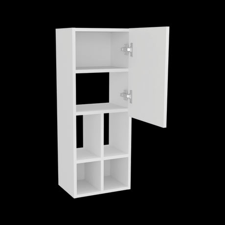 Gabinete de Baño Niwot Blanco 31x80.1cm sin Espejo y con Seis Entrepaños - GABINETES DE BANHO | Bylmo