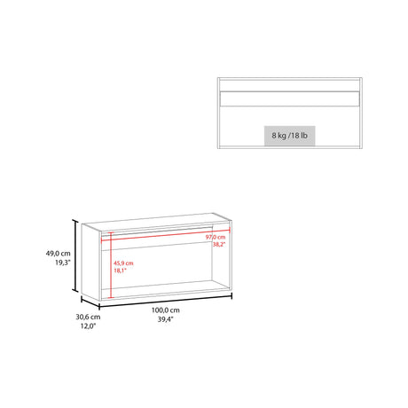 Gabinete de Cocina Zurich Bardolino 100x49cm sin Entrepaños con Dos Puertas - MUEBLES SUPERIORES DE COCINA | Bylmo