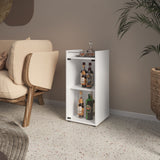 Mini Bar Theba Blanco 38.1x81.3cm sin Cajones y con Tres Comparrtimientos - BARES | Bylmo