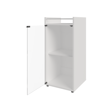 Mini Bar Theba Blanco 38.1x81.3cm sin Cajones y con Tres Comparrtimientos - BARES | Bylmo