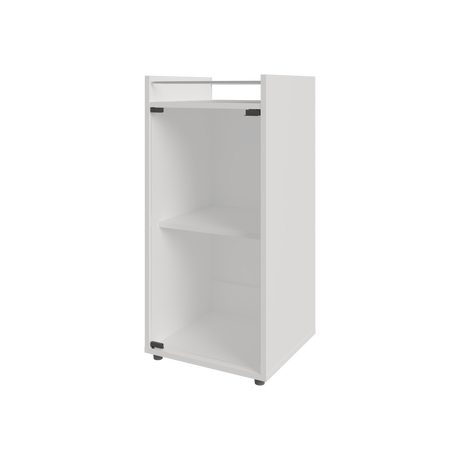 Mini Bar Theba Blanco 38.1x81.3cm sin Cajones y con Tres Comparrtimientos - BARES | Bylmo