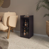 Mini Bar Theba Wengue 38.1x81.3cm sin Cajones y con Tres Comparrtimientos - BARES | Bylmo