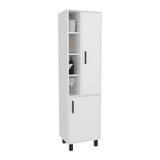 Alacena Staton Blanco 45.5x173cm sin Cajones y con Dos Puertas - ALACENAS Y MUEBLES MICROONDAS | Bylmo