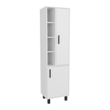 Alacena Staton Blanco 45.5x173cm sin Cajones y con Dos Puertas - ALACENAS Y MUEBLES MICROONDAS | Bylmo