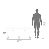 Rack de TV Patrick Wengue 139x59cm Pata TV Hasta 60 Pulgadas con Cuatro Compartimientos - MUEBLES DE TV | Bylmo