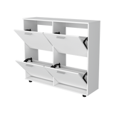 Zapatero Opal Blanco 110x96.5cm de Dos Niveles Para Dieciséis Pares - ZAPATEROS | Bylmo