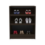 Zapatero Toby Nogal 70x90.6cm de Tres Niveles Para Doce Pares - ZAPATEROS | Bylmo