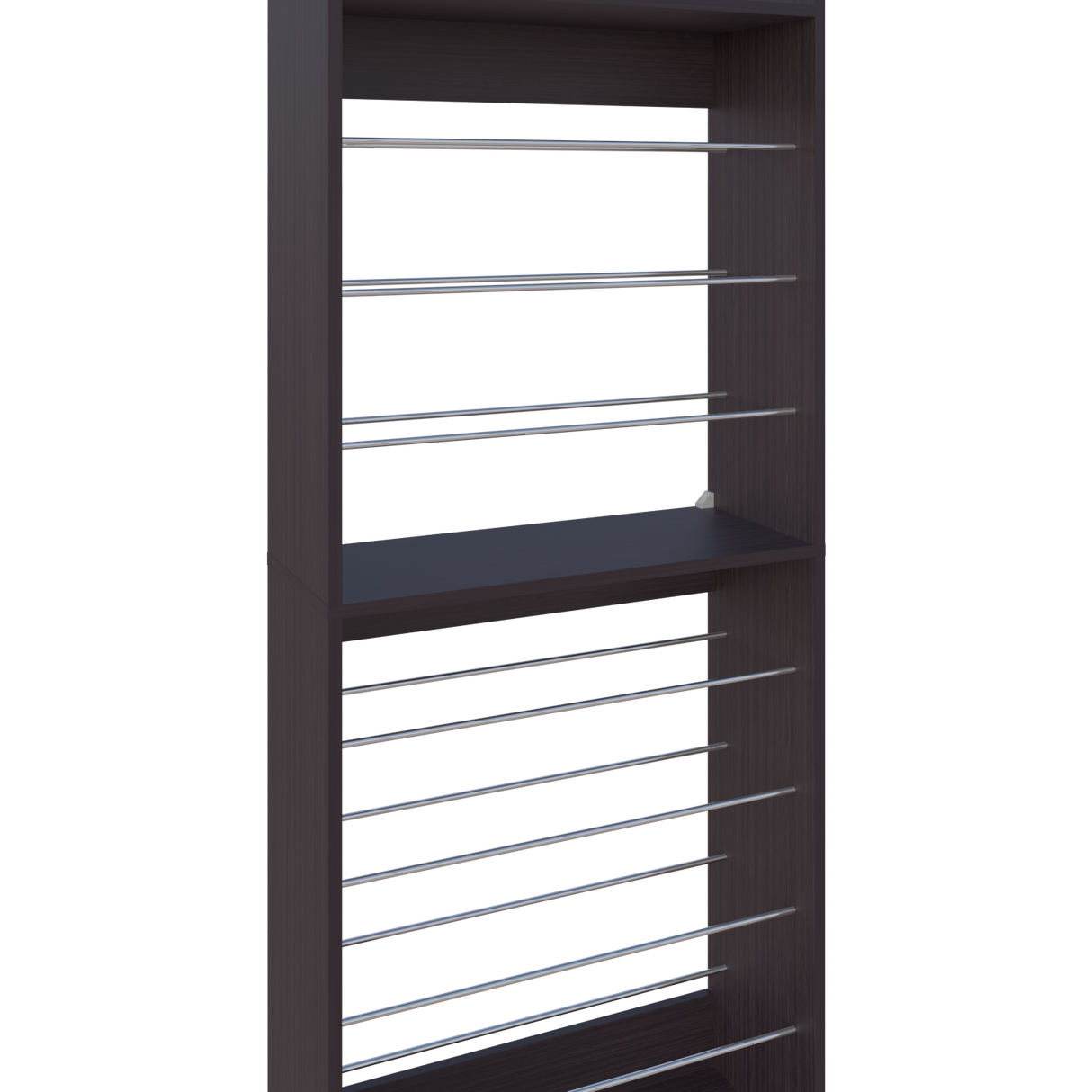 Zapatero Ronald Wengue 63x165.6cm de Nueve Niveles Para Veintisiete Pares - ZAPATEROS | Bylmo