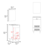 Set Mueble para Lavamanos con Espejo Brady Blanco 45x84.4cm Individual con Lavamanos - MUEBLES PARA LAVAMANOS | Bylmo