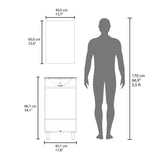 Set Mueble para Lavamanos con Espejo Brady Wengue 45x84.4cm Individual con Lavamanos - MUEBLES PARA LAVAMANOS | Bylmo