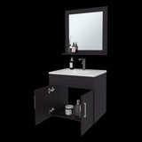 Set Mueble para Lavamanos con Espejo Flotante Blake Wengue 61.3x53.3cm Individual con Lavamanos - MUEBLES PARA LAVAMANOS | Bylmo