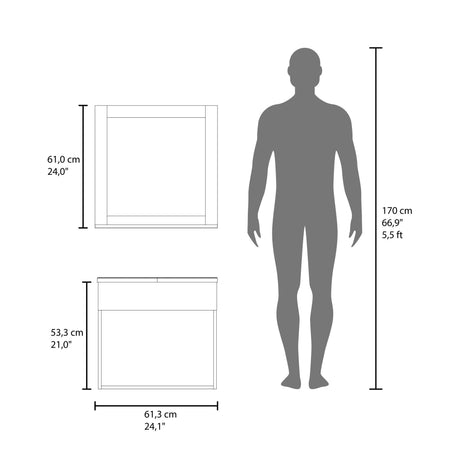 Set Mueble para Lavamanos con Espejo Flotante Blake Wengue 61.3x53.3cm Individual con Lavamanos - MUEBLES PARA LAVAMANOS | Bylmo