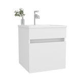 Mueble para Lavamanos Primavera Blanco 44.5x48cm Individual Flotante con Lavamanos Integrado y sin Cajones - MUEBLES PARA LAVAMANOS | Bylmo