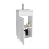 Mueble para Lavamanos Rivera Blanco 40x84cm Individual con Lavamanos Integrado y sin Cajones - MUEBLES PARA LAVAMANOS | Bylmo