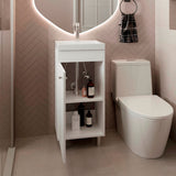 Mueble para Lavamanos Rivera Blanco 40x84cm Individual con Lavamanos Integrado y sin Cajones - MUEBLES PARA LAVAMANOS | Bylmo