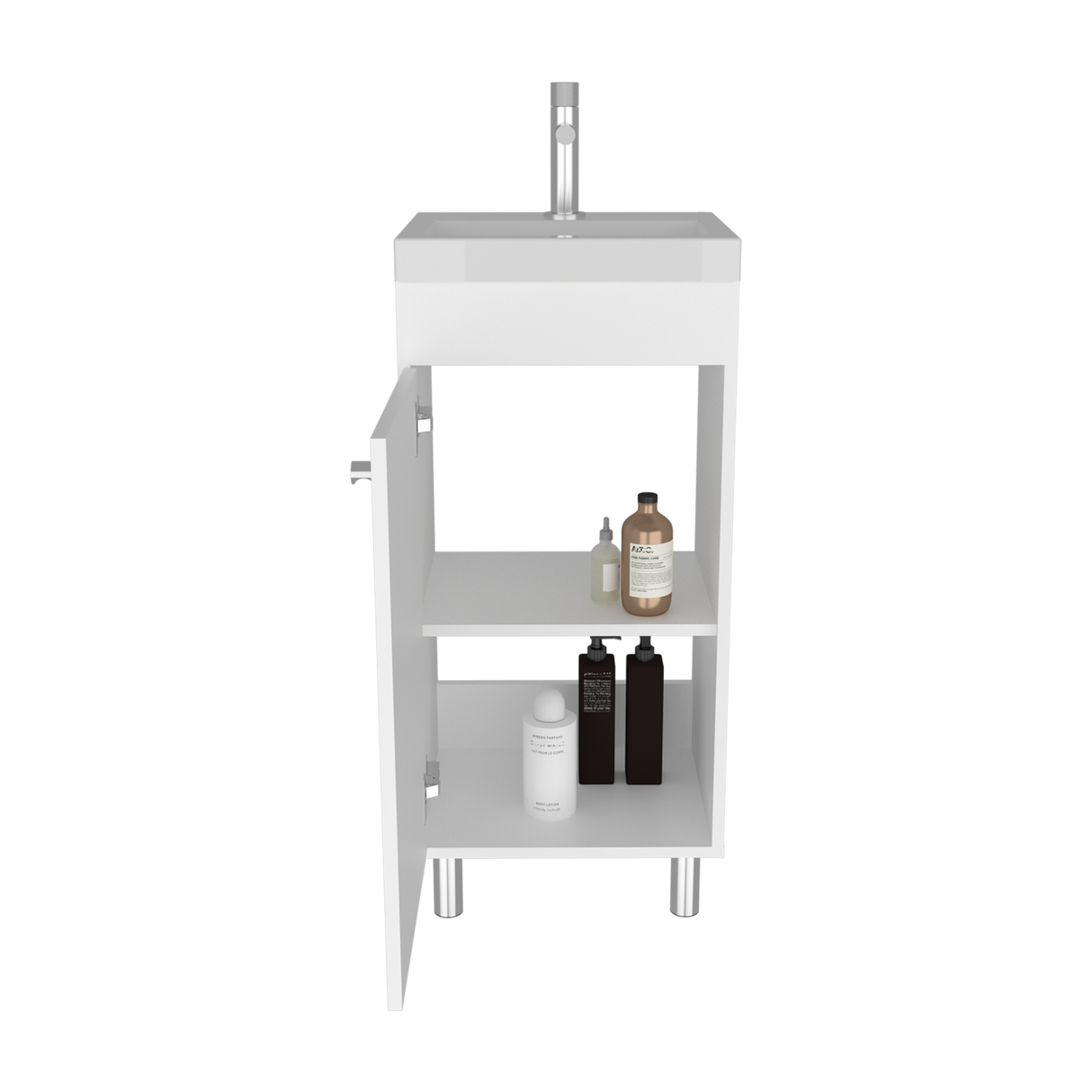 Mueble para Lavamanos Rivera Blanco 40x84cm Individual con Lavamanos Integrado y sin Cajones - MUEBLES PARA LAVAMANOS | Bylmo