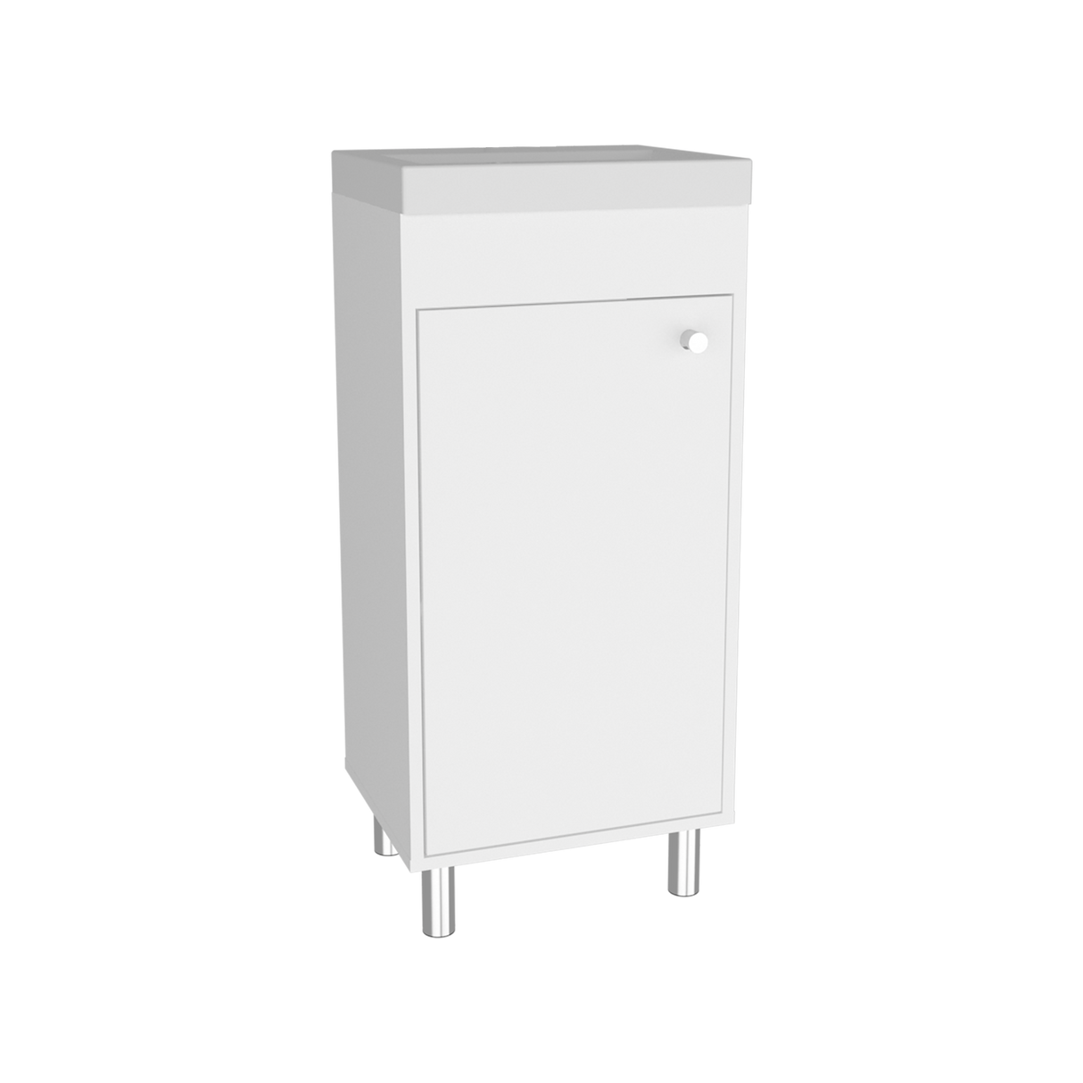 Mueble para Lavamanos Rivera Blanco 40x84cm Individual con Lavamanos Integrado y sin Cajones - MUEBLES PARA LAVAMANOS | Bylmo