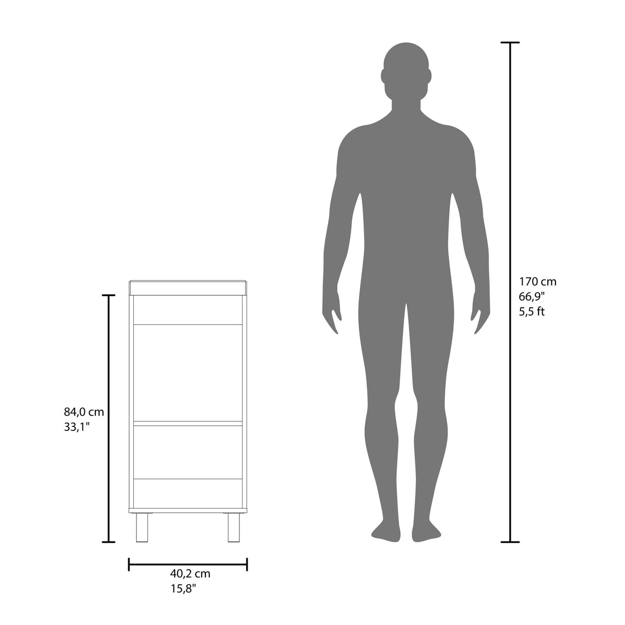 Mueble para Lavamanos Rivera Blanco 40x84cm Individual con Lavamanos Integrado y sin Cajones - MUEBLES PARA LAVAMANOS | Bylmo