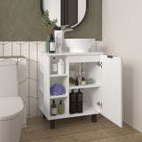 Mueble para Lavamanos Alegra Blanco 62x88.4cm Individual con Lavamanos Vessel y sin Cajones - MUEBLES PARA LAVAMANOS | Bylmo