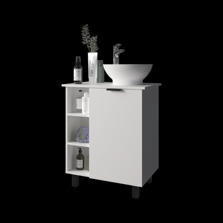 Mueble para Lavamanos Alegra Blanco 62x88.4cm Individual con Lavamanos Vessel y sin Cajones - MUEBLES PARA LAVAMANOS | Bylmo