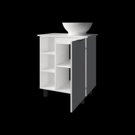 Mueble para Lavamanos Alegra Blanco 62x88.4cm Individual con Lavamanos Vessel y sin Cajones - MUEBLES PARA LAVAMANOS | Bylmo