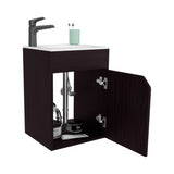 Mueble para Lavamanos Bethel Wengue 39.4x55cm Individual Flotante con Lavamanos Integrado y sin Cajones - MUEBLES PARA LAVAMANOS | Bylmo