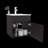 Mueble para Lavamanos Primavera Wengue 44.5x48cm Individual Flotante con Lavamanos Integrado y sin Cajones - MUEBLES PARA LAVAMANOS | Bylmo