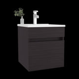 Mueble para Lavamanos Primavera Wengue 44.5x48cm Individual Flotante con Lavamanos Integrado y sin Cajones - MUEBLES PARA LAVAMANOS | Bylmo