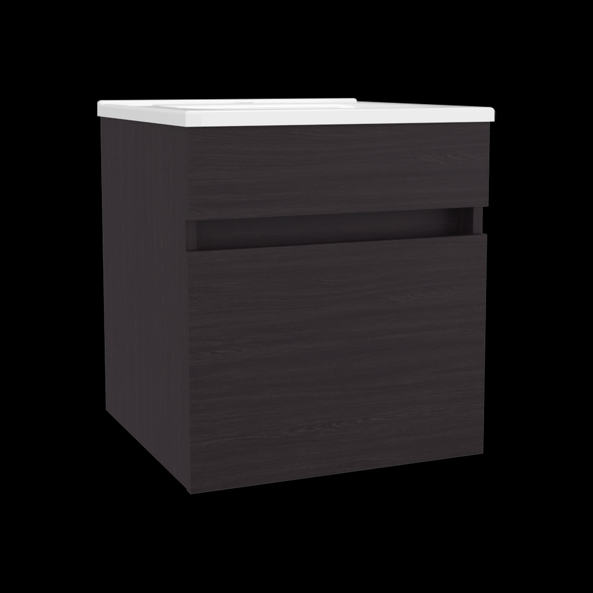 Mueble para Lavamanos Primavera Wengue 44.5x48cm Individual Flotante con Lavamanos Integrado y sin Cajones - MUEBLES PARA LAVAMANOS | Bylmo