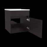 Mueble para Lavamanos Primavera Wengue 44.5x48cm Individual Flotante con Lavamanos Integrado y sin Cajones - MUEBLES PARA LAVAMANOS | Bylmo