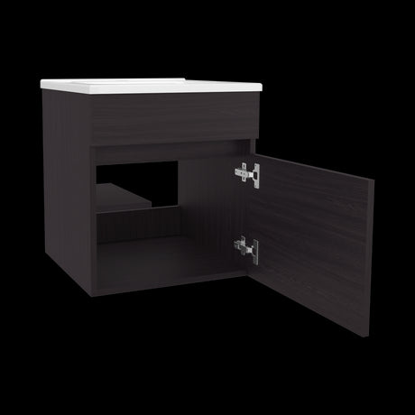 Mueble para Lavamanos Primavera Wengue 44.5x48cm Individual Flotante con Lavamanos Integrado y sin Cajones - MUEBLES PARA LAVAMANOS | Bylmo