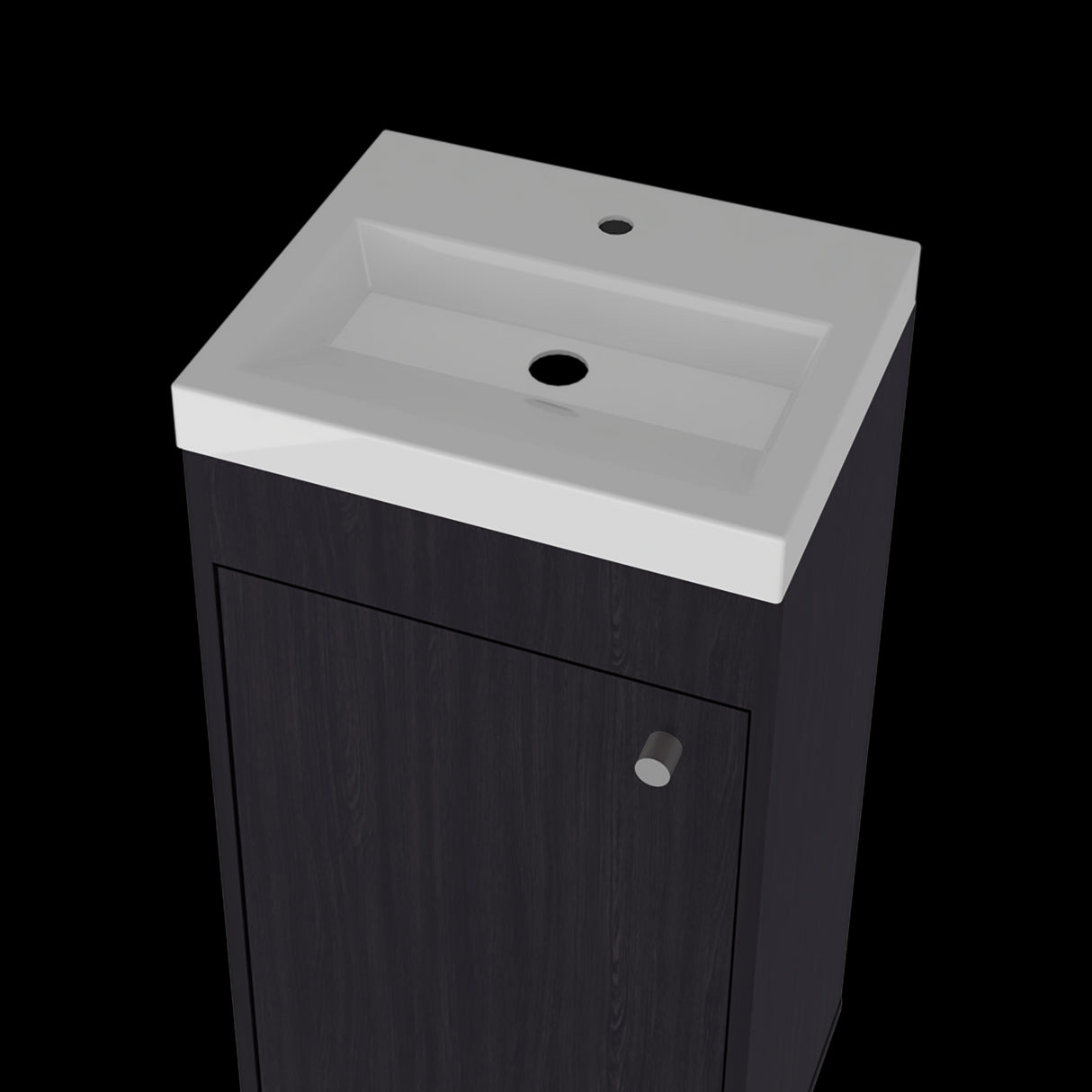 Mueble para Lavamanos Rivera Wengue 40x84cm Individual con Lavamanos Integrado y sin Cajones - MUEBLES PARA LAVAMANOS | Bylmo