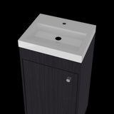 Mueble para Lavamanos Rivera Wengue 40x84cm Individual con Lavamanos Integrado y sin Cajones - MUEBLES PARA LAVAMANOS | Bylmo