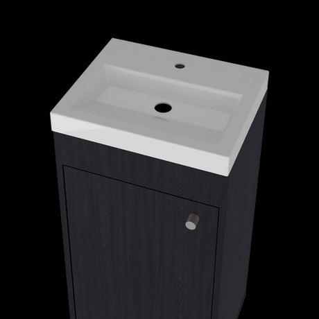 Mueble para Lavamanos Rivera Wengue 40x84cm Individual con Lavamanos Integrado y sin Cajones - MUEBLES PARA LAVAMANOS | Bylmo