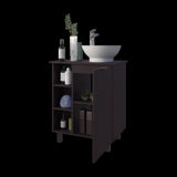 Mueble para Lavamanos Alegra Wengue 62x88.4cm Individual con Lavamanos Vessel y sin Cajones - MUEBLES PARA LAVAMANOS | Bylmo