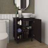 Mueble para Lavamanos Alegra Wengue 62x88.4cm Individual con Lavamanos Vessel y sin Cajones - MUEBLES PARA LAVAMANOS | Bylmo