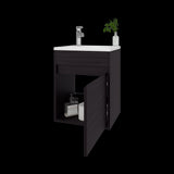 Mueble para Lavamanos Furman Wengue 39.6x49.3cm Individual Flotante con Lavamanos Integrado y sin Cajones - MUEBLES PARA LAVAMANOS | Bylmo