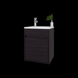 Mueble para Lavamanos Furman Wengue 39.6x49.3cm Individual Flotante con Lavamanos Integrado y sin Cajones - MUEBLES PARA LAVAMANOS | Bylmo