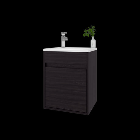 Mueble para Lavamanos Furman Wengue 39.6x49.3cm Individual Flotante con Lavamanos Integrado y sin Cajones - MUEBLES PARA LAVAMANOS | Bylmo