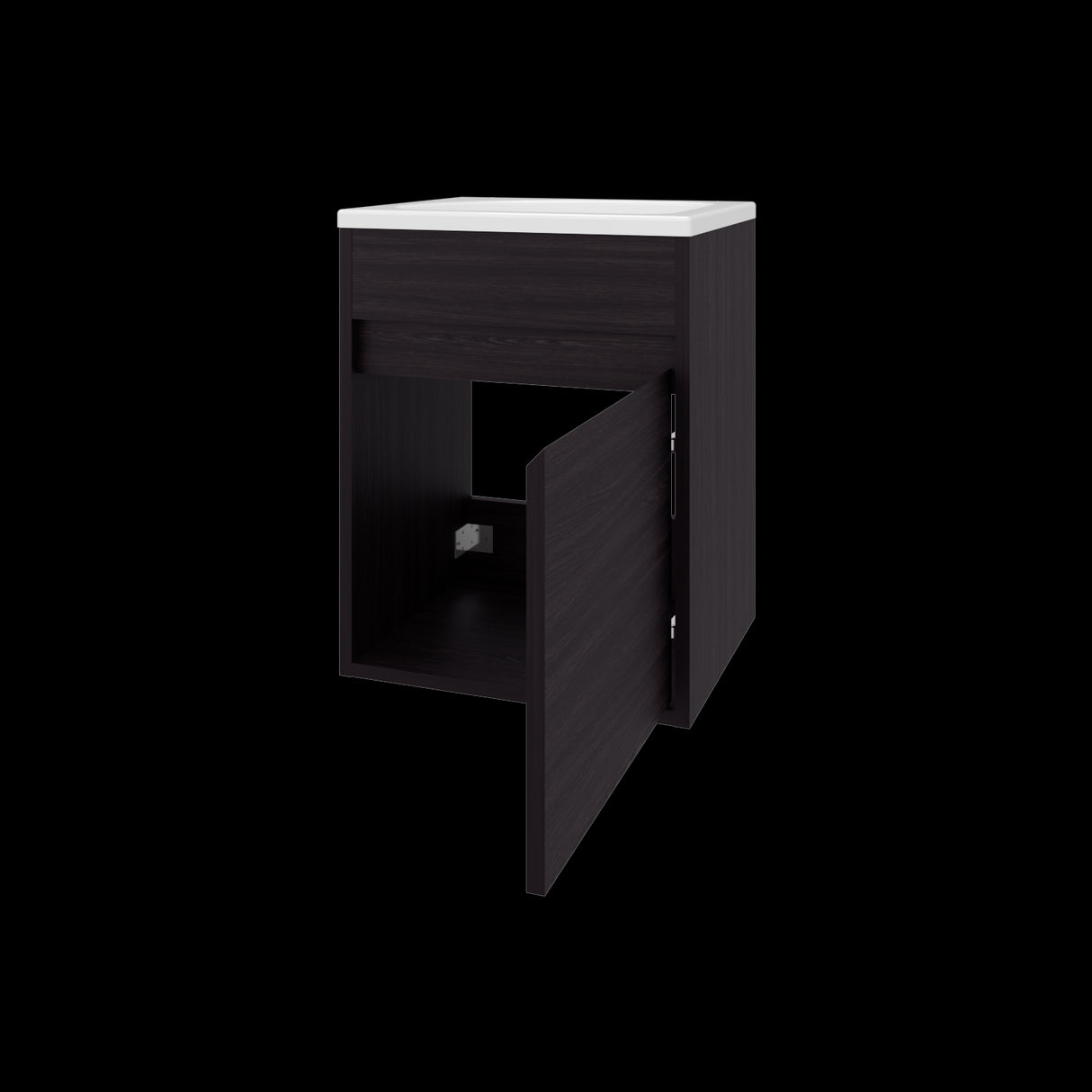 Mueble para Lavamanos Furman Wengue 39.6x49.3cm Individual Flotante con Lavamanos Integrado y sin Cajones - MUEBLES PARA LAVAMANOS | Bylmo