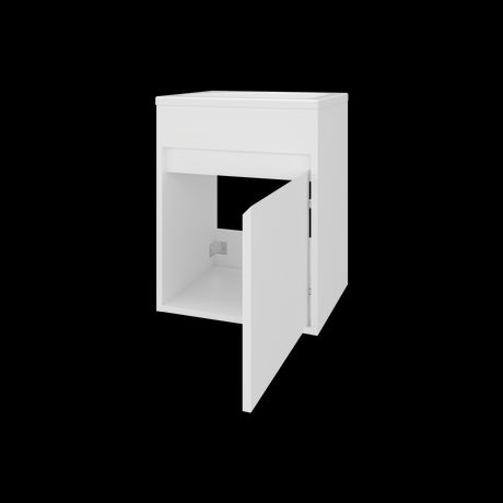 Mueble para Lavamanos Furman Blanco 39.6x49.3cm Individual Flotante con Lavamanos Integrado y sin Cajones - MUEBLES PARA LAVAMANOS | Bylmo