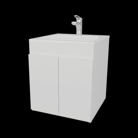 Mueble para Lavamanos Meka Blanco 45.1x53cm Individual Flotante con Lavamanos Integrado y sin Cajones - MUEBLES PARA LAVAMANOS | Bylmo